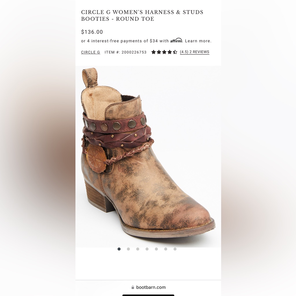 Circle G Booties Brand New